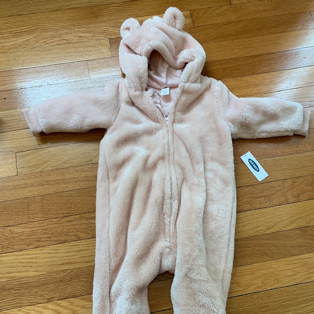 NWT 18-24 month old navy pink bunting suit